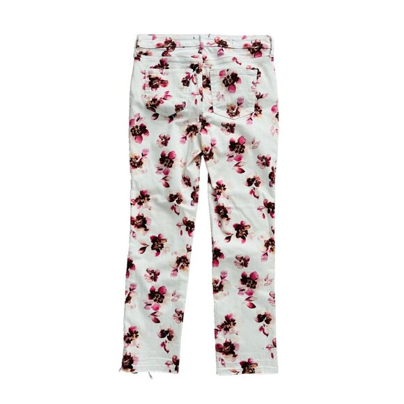 NYDJ Sheri Slim Fit Ankle Cropped Denim Jeans Floral ( 2 ) - Picture 4 of 4